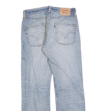 LEVI'S 501 Mens Jeans Blue Regular Straight Denim Light W32 L30 Button Fly