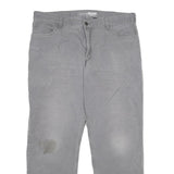 CARHARTT Mens Cotton Blend Grey Relaxed Straight Trousers W38 L32 Workwear