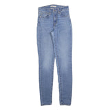 LEVI'S 721 Womens Slim Skinny Denim Light Blue Jeans W27 L32 Stretch Cotton