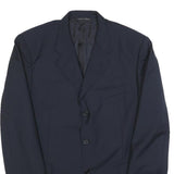 CANALI Mens Blue Wool Blend Blazer Jacket L Classic Tailored Button Closure