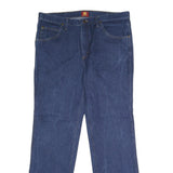 WRANGLER Mens Blue Slim Fit Straight Denim Jeans W36 L32 Classic Cotton Zip