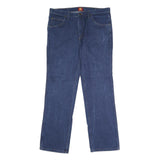 WRANGLER Mens Blue Slim Fit Straight Denim Jeans W36 L32 Classic Cotton Zip