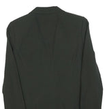 Womens Black Tailored Jacket M Polyester Blend Plain Button Closure Zipper