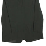 Womens Black Tailored Jacket M Polyester Blend Plain Button Closure Zipper