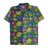 Unbranded Floral Hawaiian Shirt - Medium Multicoloured Cotton