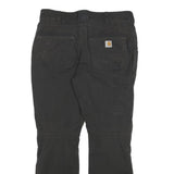 CARHARTT Mens Cotton Blend Black Regular Straight Trousers W36 L32 Workwear