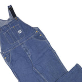 UFA Mens Blue Cotton Blend Denim Dungarees Regular Fit L W44 L30 Workwear Style