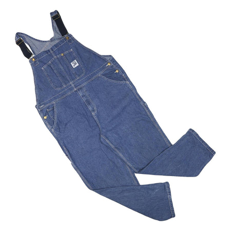 UFA Mens Blue Cotton Blend Denim Dungarees Regular Fit L W44 L30 Workwear Style
