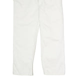 DICKIES Mens Cotton White Relaxed Straight Trousers W36 L30 Workwear Casual
