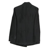 DSQUARED2 Womens Black Satin Lapel Double Breasted Jacket M Polyester Button