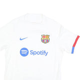 NIKE Mens White Barcelona Ansu Fati Football Shirt M Short Sleeve Crew Neck