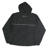 CHAMPION Mens Black Sheridan Blackhawks Hooded Jacket L Polyester Zip