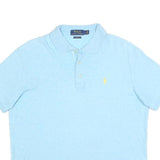 POLO RALPH LAUREN Womens Blue Short Sleeve Plain S Polo Shirt Casual Summer