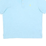POLO RALPH LAUREN Womens Blue Short Sleeve Plain S Polo Shirt Casual Summer