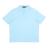 POLO RALPH LAUREN Womens Blue Short Sleeve Plain S Polo Shirt Casual Summer