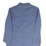 Mens Blue Cotton Blend Jacket M Button Closure Plain Casual Workwear