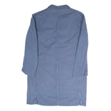 Mens Blue Cotton Blend Jacket M Button Closure Plain Casual Workwear