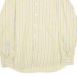 NAUTICA Mens Yellow & Blue Striped Shirt XL Cotton Long Sleeve Casual