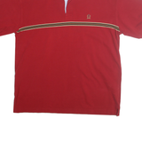 TOMMY HILFIGER Mens Red Striped Polo Shirt XL Cotton Short Sleeve Classic Fit