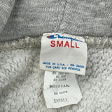 80S Made In USA Champion Hoodie - Small Gray Cotton Blend