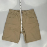 Wrangler Carpenter Shorts - 33W 10L Beige Cotton