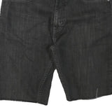 LEVI'S Mens Black Denim Cut-Off Shorts L W32 513 Style Casual Cotton Blend