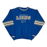Detroit Lions Lee Sport Football Sweatshirt - Large Blue Polyester Blend