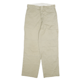 DICKIES Mens Cotton Blend Beige Relaxed Straight Trousers W34 L32 Workwear