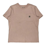 Carhartt T-Shirt - Large Pink Cotton