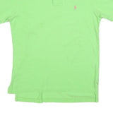 POLO RALPH LAUREN Mens Green Short Sleeve Plain M Cotton Blend Polo Shirt