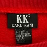 Karl Kani Spellout Sweatshirt - Medium Red Cotton Blend