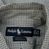Ralph Lauren Checked Shirt - Large Gray Cotton