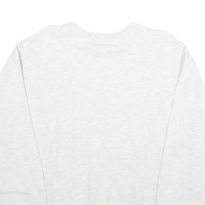 PUMA Mens White Crew Neck L Classic Cotton Sweatshirt Logo Pullover