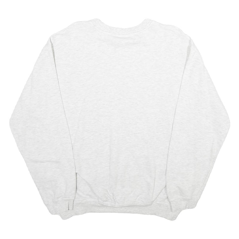 PUMA Mens White Crew Neck L Classic Cotton Sweatshirt Logo Pullover