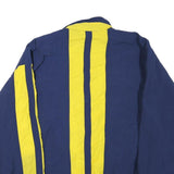 NIKE Mens Blue & Yellow Letterman Sports Zip Jacket M Polyester Blend Athletic