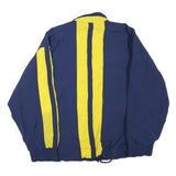 NIKE Mens Blue & Yellow Letterman Sports Zip Jacket M Polyester Blend Athletic