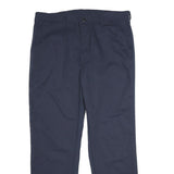 RED KAP Mens Polyester Blend Navy Regular Fit Straight Leg Trousers W38 L32