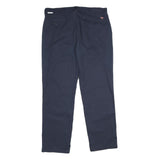 RED KAP Mens Polyester Blend Navy Regular Fit Straight Leg Trousers W38 L32