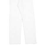 LEVI'S Womens White Regular Straight Denim Raw Hem W23 L23 Cotton Blend Button