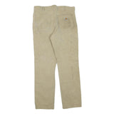 CARHARTT Mens Regular Fit Beige Cotton Blend Jeans W34 L29 Workwear Zip Pocket