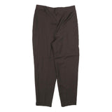 JEAN JACQUES BENSON Mens Wool Blend Black Relaxed Straight Trousers W34 L28