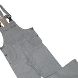Womens Grey Cotton Blend Dungarees Slim Fit XS W34 L28 Workwear Casual
