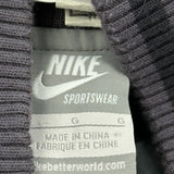 Nike Varsity Jacket - Large Grey Polyester