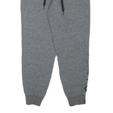 CALVIN KLEIN Mens Joggers Grey S W30 L27 Cotton Blend Slim Tapered Logo Print