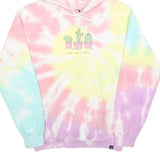 JAC VANEK Womens Pastel Tie Dye Hoodie S Cotton Blend Cute Cactus Print