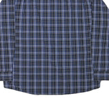 WRANGLER Mens Blue Black Check Shirt XL Button Down Casual Cotton Blend