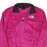 THE NORTH FACE Womens Pink Zip Fleece Jacket XS Polyester Blend Soft Warm