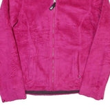 THE NORTH FACE Womens Pink Zip Fleece Jacket XS Polyester Blend Soft Warm