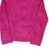 THE NORTH FACE Womens Pink Zip Fleece Jacket XS Polyester Blend Soft Warm