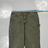 Carhartt Carpenter Pants - 34W 29L Green Cotton
